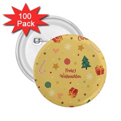 Christmas Treecandy Cane Snowflake 2 25  Buttons (100 Pack)  by Ravend