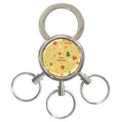 Christmas Treecandy Cane Snowflake 3-ring Key Chain by Ravend