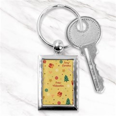 Christmas Treecandy Cane Snowflake Key Chain (rectangle) by Ravend