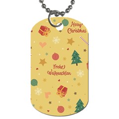 Christmas Treecandy Cane Snowflake Dog Tag (two Sides) by Ravend