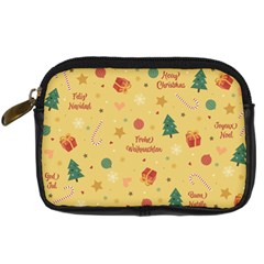 Christmas Treecandy Cane Snowflake Digital Camera Leather Case by Ravend