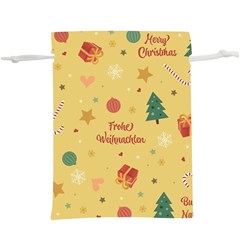 Christmas Treecandy Cane Snowflake  Lightweight Drawstring Pouch (xl) by Ravend