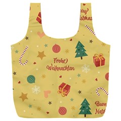 Christmas Treecandy Cane Snowflake Full Print Recycle Bag (xxl) by Ravend