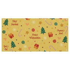 Christmas Treecandy Cane Snowflake Banner And Sign 8  X 4  by Ravend