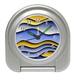 Background Abstract Wave Colorful Travel Alarm Clock Front