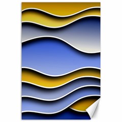 Background Abstract Wave Colorful Canvas 24  X 36  by Ravend