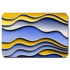 Background Abstract Wave Colorful Large Doormat by Ravend