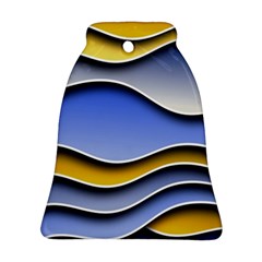 Background Abstract Wave Colorful Bell Ornament (two Sides) by Ravend