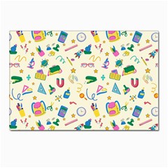 Pattern School Bag Pencil Triangle Postcards 5  X 7  (pkg Of 10) by Ravend