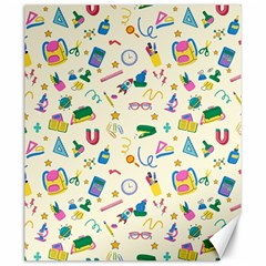 Pattern School Bag Pencil Triangle Canvas 20  X 24  by Ravend