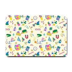 Pattern School Bag Pencil Triangle Small Doormat by Ravend