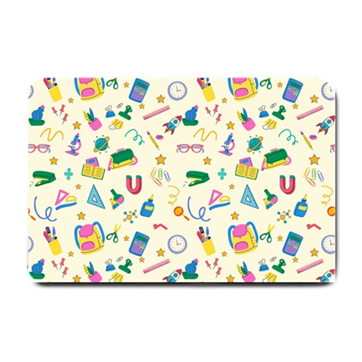 Pattern School Bag Pencil Triangle Small Doormat