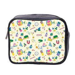 Pattern School Bag Pencil Triangle Mini Toiletries Bag (two Sides) by Ravend