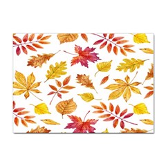 Watercolor-autumn-leaves-pattern-vector Sticker A4 (10 Pack) by nateshop