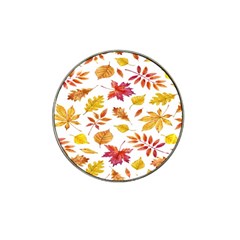 Watercolor-autumn-leaves-pattern-vector Hat Clip Ball Marker (4 Pack) by nateshop