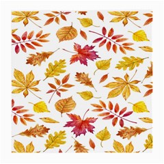 Watercolor-autumn-leaves-pattern-vector Medium Glasses Cloth (2 Sides) by nateshop