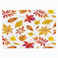 Watercolor-autumn-leaves-pattern-vector Large Glasses Cloth (2 Sides) by nateshop