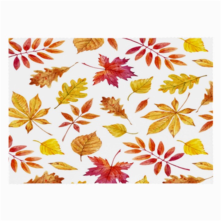 Watercolor-autumn-leaves-pattern-vector Large Glasses Cloth (2 Sides)