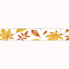 Watercolor-autumn-leaves-pattern-vector Small Bar Mat by nateshop