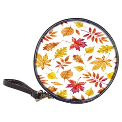 Watercolor-autumn-leaves-pattern-vector Classic 20-cd Wallets by nateshop