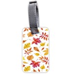 Watercolor-autumn-leaves-pattern-vector Luggage Tag (two sides) Front