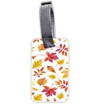 Watercolor-autumn-leaves-pattern-vector Luggage Tag (two sides) Back