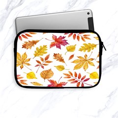 Watercolor-autumn-leaves-pattern-vector Apple Ipad Mini Zipper Cases by nateshop