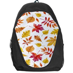 Watercolor-autumn-leaves-pattern-vector Backpack Bag by nateshop