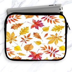 Watercolor-autumn-leaves-pattern-vector Apple Ipad 2/3/4 Zipper Cases by nateshop