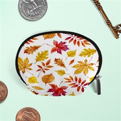 Watercolor-autumn-leaves-pattern-vector Accessory Pouch (small) by nateshop