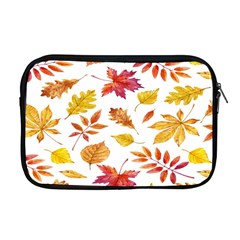 Watercolor-autumn-leaves-pattern-vector Apple Macbook Pro 17  Zipper Case by nateshop