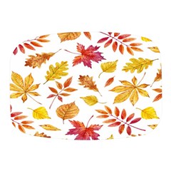 Watercolor-autumn-leaves-pattern-vector Mini Square Pill Box by nateshop