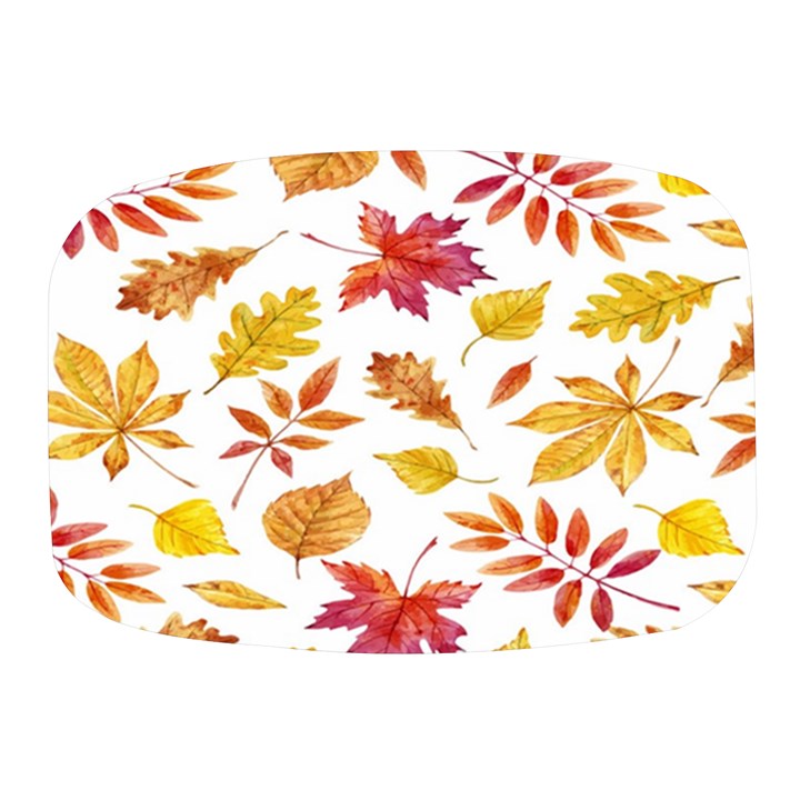 Watercolor-autumn-leaves-pattern-vector Mini Square Pill Box