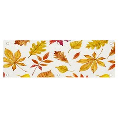 Watercolor-autumn-leaves-pattern-vector Banner And Sign 6  X 2  by nateshop