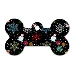 Christmas Thanksgiving Pattern Dog Tag Bone (One Side) Front