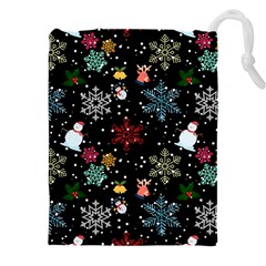 Christmas Thanksgiving Pattern Drawstring Pouch (4xl) by Ravend