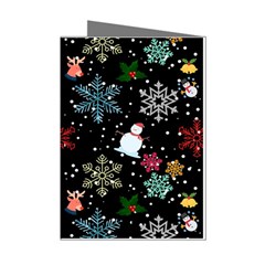 Christmas Thanksgiving Pattern Mini Greeting Cards (pkg Of 8) by Ravend