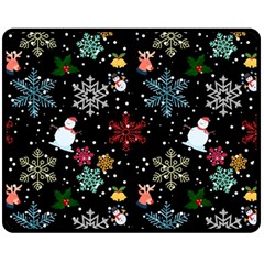 Christmas Thanksgiving Pattern Fleece Blanket (medium)  by Ravend