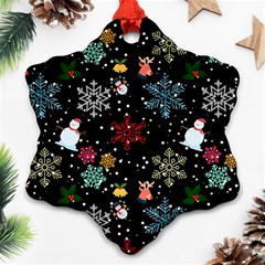 Christmas Thanksgiving Pattern Ornament (snowflake) by Ravend