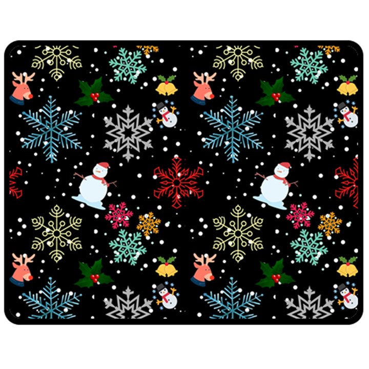 Christmas Thanksgiving Pattern Double Sided Fleece Blanket (Medium) 