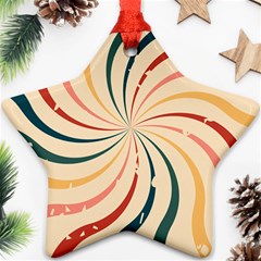 Swirl Star Pattern Texture Vintahe Classic Old Ornament (star) by Ravend