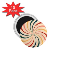 Swirl Star Pattern Texture Vintahe Classic Old 1 75  Magnets (10 Pack)  by Ravend