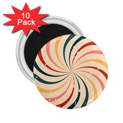 Swirl Star Pattern Texture Vintahe Classic Old 2 25  Magnets (10 Pack)  by Ravend