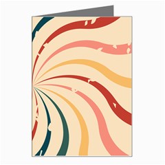 Swirl Star Pattern Texture Vintahe Classic Old Greeting Card by Ravend