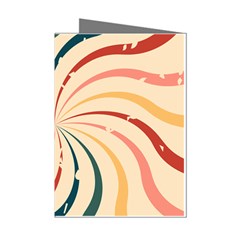 Swirl Star Pattern Texture Vintahe Classic Old Mini Greeting Cards (pkg Of 8) by Ravend