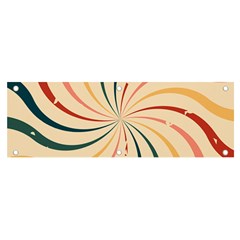 Swirl Star Pattern Texture Vintahe Classic Old Banner And Sign 6  X 2  by Ravend