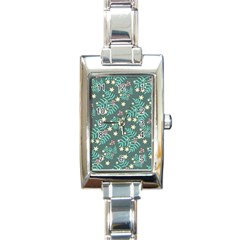 Illustration Pattern Seamless Rectangle Italian Charm Watch by Ravend