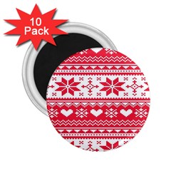 Nordic-seamless-knitted-christmas-pattern-vector 2 25  Magnets (10 Pack)  by nateshop