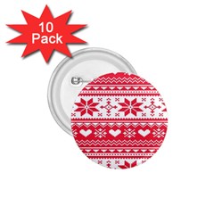 Nordic-seamless-knitted-christmas-pattern-vector 1 75  Buttons (10 Pack) by nateshop