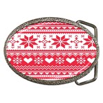 Nordic-seamless-knitted-christmas-pattern-vector Belt Buckles Front